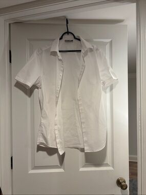 ASOS Men's White Short-Sleeve Button-Down Shirt